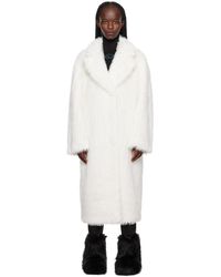 Stand Studio - Off-white Genevieve Faux-fur Coat - Lyst