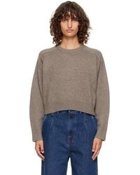 Loulou de Saison - Taupe Bruzzi Lds Boxy Cashmere Sweater - Lyst