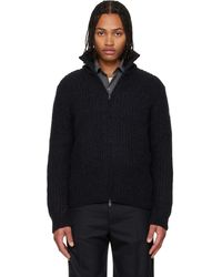 Moncler - Alpaca & Wool Zip-Up Cardigan - Lyst