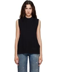 MM6 by Maison Margiela - Cotton Jersey Sleeveless Top - Lyst