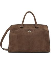 【関税込み】Metier ブラウン ラージ Private Eye トートバッグ Métier Private Eye Large Handmade Italian Leather Suede