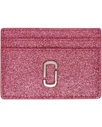 Marc Jacobs - Pink 'the Galactic Glitter J Marc' Card Holder - Lyst