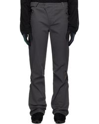 Kiko Kostadinov - Pantalon Gris À Écussons Sculpturaux Édition Fox Racing - Lyst