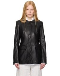 TOTEME - Collarless Leather Jacket - Lyst