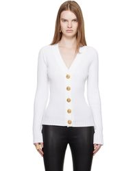 Balmain - Buttoned V-Neck Light Knit Cardigan - Lyst