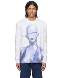 Stella McCartney - T-shirt à manches longues sexy robot blanc - Lyst