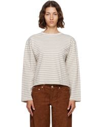 Rag & Bone - Off- Kelly Boxy Striped Long-Sleeve T-Shirt - Lyst