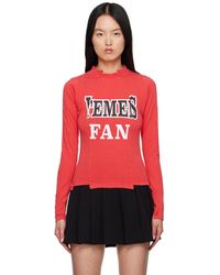 Vetements - Red Deconstructed Long Sleeve T-shirt - Lyst
