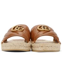women's gg matelassé canvas espadrille sandal