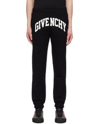 Givenchy - Pantalon de détente noir à logo imprimé - Lyst