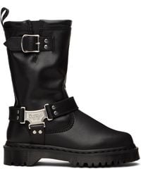 Dr. Martens - Anistone Hi Leather Biker Boots - Lyst