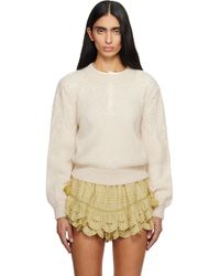 Isabel Marant - Pull Jenia En Mohair À Ornements En Tricot À Mailles Ouvertes - Lyst