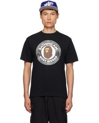 A Bathing Ape - Black Layered Line Camo Busy Works T-shirt - Lyst