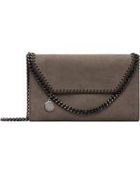 Stella McCartney - Taupe Falabella Continental Wallet On Chain Bag - Lyst