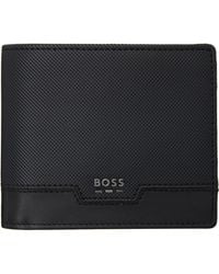 BOSS - Textured Faux-Leather Wallet - Lyst