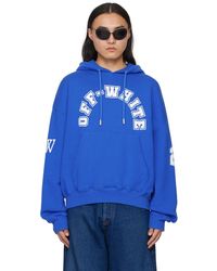 Off-White c/o Virgil Abloh - Blue Football Over Hoodie - Lyst