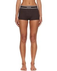 Versace - Cotton Rib Short Trunk Boxer Briefs - Lyst