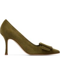 Manolo Blahnik - Khaki Maysalepump 90 Heels - Lyst