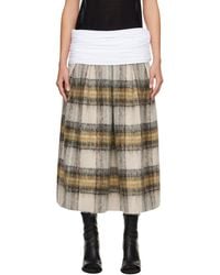 STEFAN COOKE - Elastic Waist Midi Skirt - Lyst