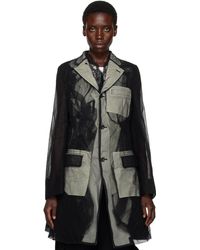Comme des Garçons - Nylon Tulle & Cotton Cloth Blazer - Lyst