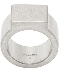 Acne Studios - Logo Engraved Signet Ring - Lyst
