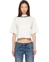 Palm Angels - Off- Neck Logo Boxy T-Shirt - Lyst