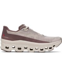On Shoes - Taupe & Burgundy Cloudmster Void Sneakers - Lyst