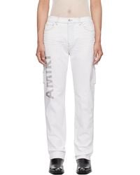Amiri - Army Logo Painted Slim Workman Jeans - Lyst