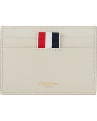 Thom Browne - Off- Pebble Grain Hector Single Card Holder - Lyst