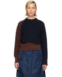 Sacai - Cotton Cashmere Knit Sweater - Lyst