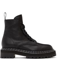 Proenza Schouler - Black Lug Sole Combat Boots - Lyst