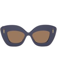 Loewe - Navy Retro Screen Sunglasses - Lyst