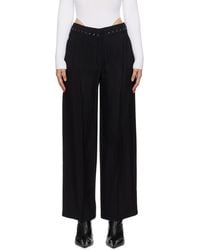 Mugler - Black Hook & Eye Trousers - Lyst
