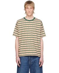 Bode - T-shirt vert à motif scottie en tricot jacquard - Lyst