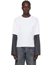JW Anderson - White Layered Long Sleeve T-shirt - Lyst