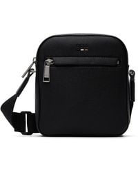 BOSS - Signature-Stripe Trim Reporter Bag - Lyst