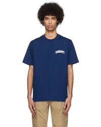 Carhartt - T-shirt de style collégial bleu à logo script - Lyst