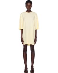 TOTEME - Robe T-Shirt Courte Décontractée Jaune - Lyst