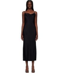 ★RECTO★ DRAPERY NECKLINE SLIP DRESS RECTO. Drapery Neckline Slip Dress in Black | Lyst
