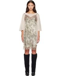 R13 - Khaki Oversized Tee Slip Midi Dress - Lyst