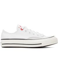 Converse - White & Gray Chuck 70 Low Top Sneakers - Lyst