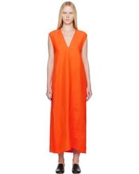 Studio Nicholson - Lise Linen Midi Dress - Lyst