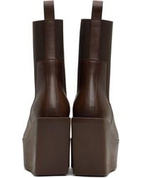 Rick Owens Sliver Platform Beatle Boots Men in Black for Men