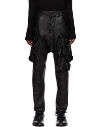 Julius - Gas Mask Leather Cargo Pants - Lyst