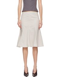 Belle Anna - Taupe Kaya Midi Skirt - Lyst