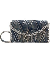 DIESEL - Quilted Denim Purse Wallet - Lyst
