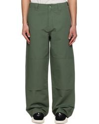KENZO - Khaki Paris Double Knee Chino Trousers - Lyst