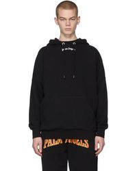 Palm Angels Black Classic Over Logo Hoodie