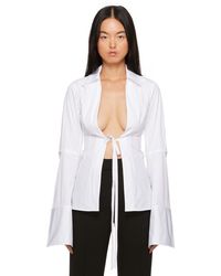 Ann Demeulemeester - Chemise linsey blanche - Lyst