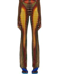 Jean Paul Gaultier - Pantalon de détente brun à pois - Lyst